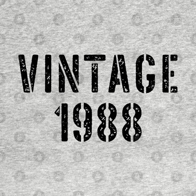 Vintage 1988 Born In 1988 Birthday Gift by silentboy